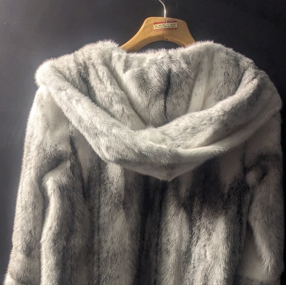 Blackcross Mink Coat with Hood - Picture 6 of 7